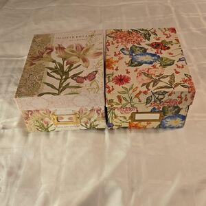 Rare Paula Scaletta "Societe Botanique" Botanical Storage Box + Floral Box